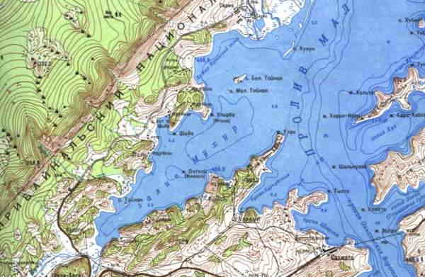 Карта глубин малого моря байкала подробная