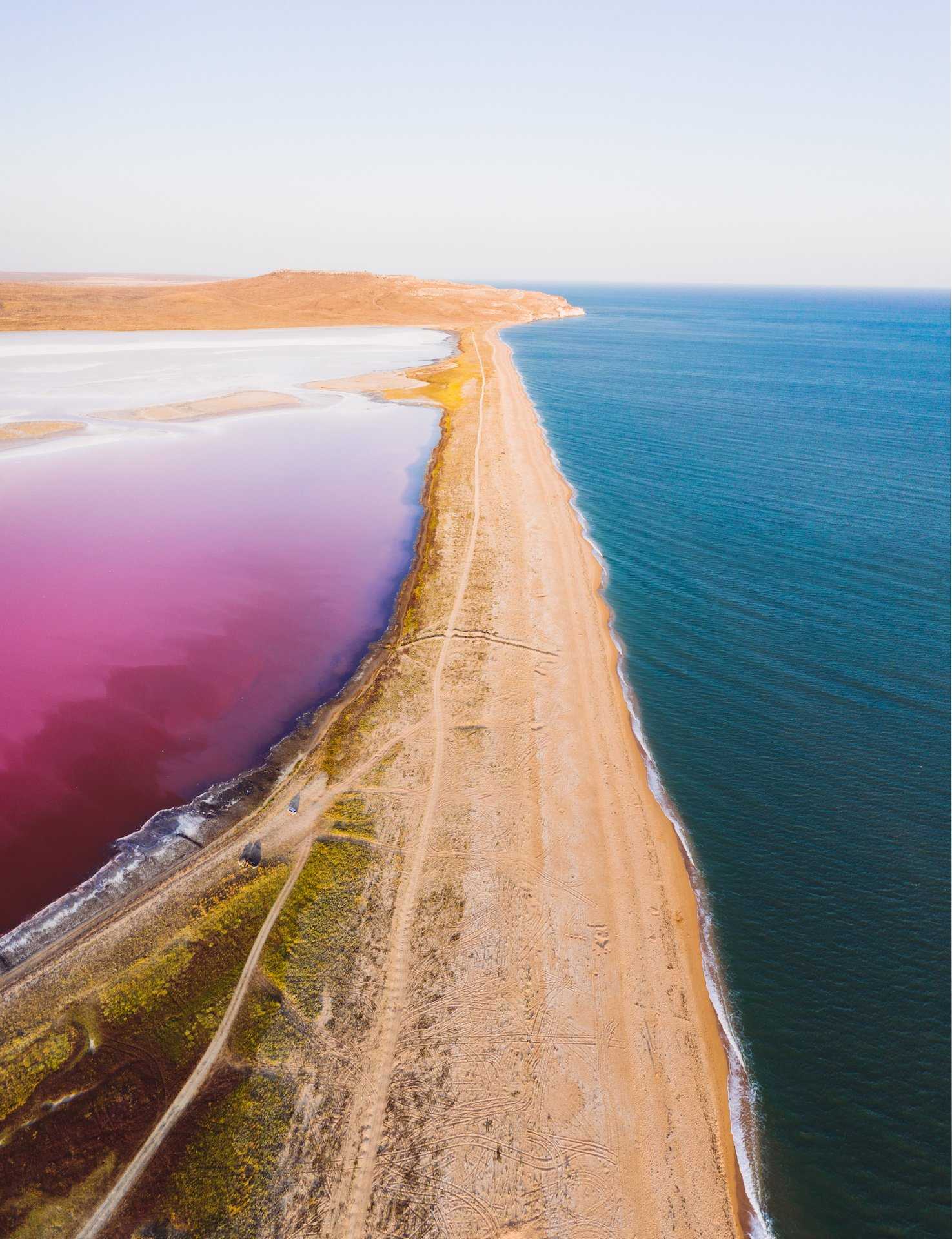 Сенегал: розовое озеро ретба в африке